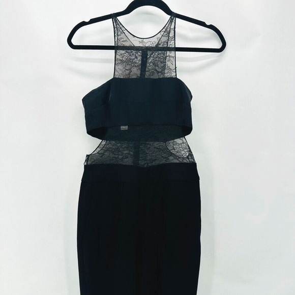 Noam Hanoch Nikka Bandeau Lace Jumpsuit Sz 2 Black Knit ASO Taylor Swift Dance - Picture 3 of 13